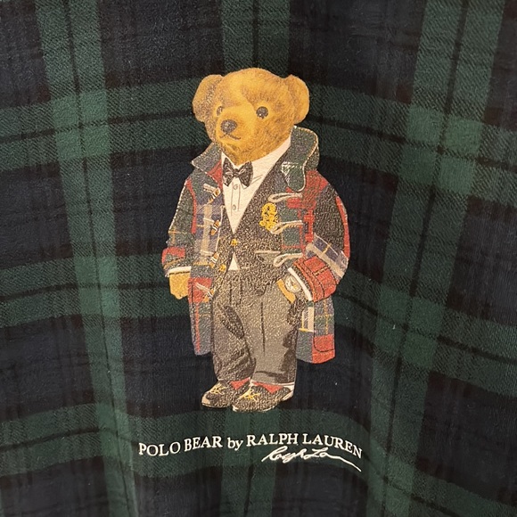 Polo Ralph Lauren magic fleece hoodie in blackwatch plaid size medium - Picture 3 of 8